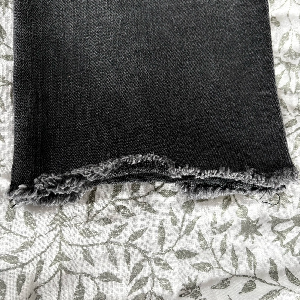 Democracy size 6 Grey High Rise Straight Leg Cropped Black Jeans Tiny Rinestones - Picture 8 of 12